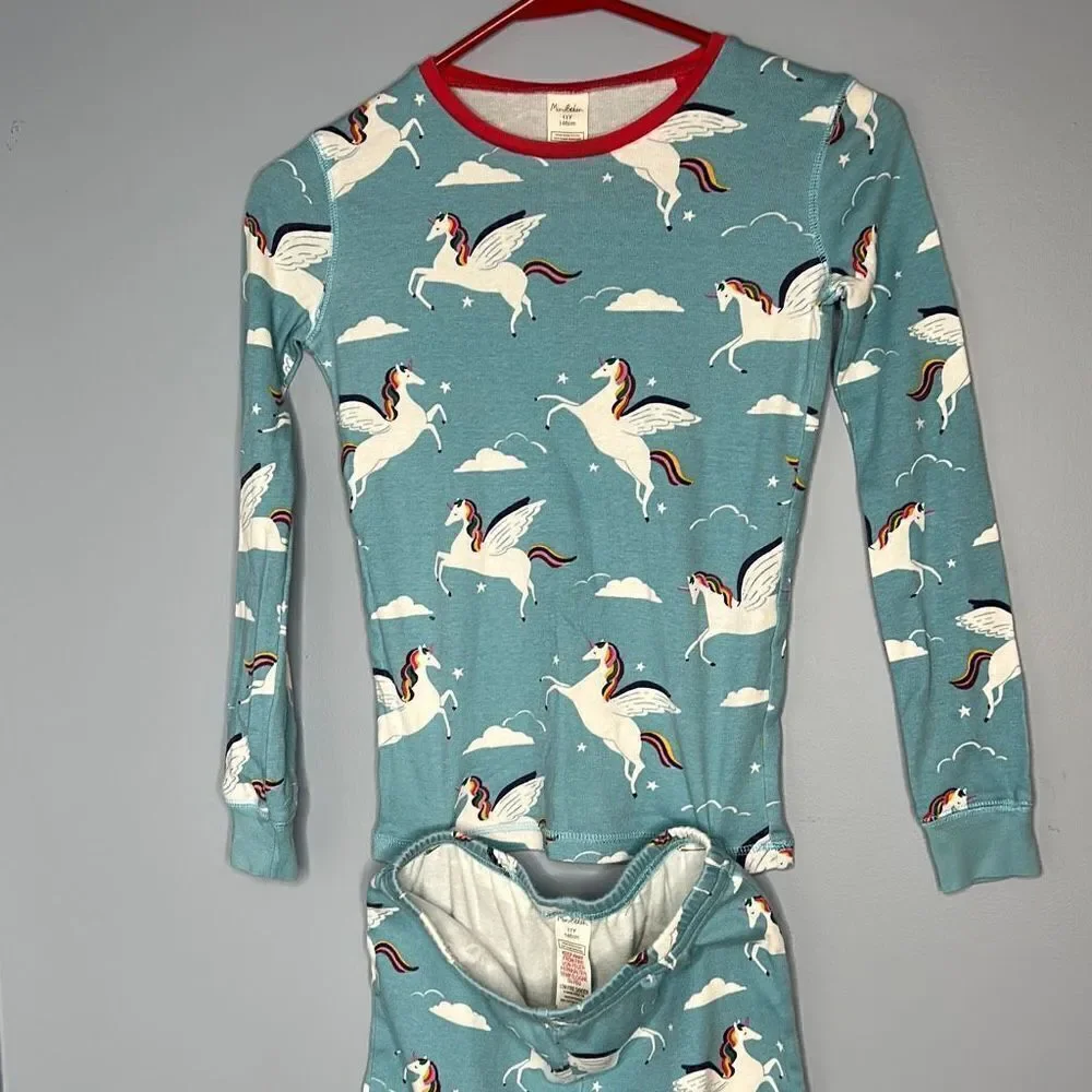Mini Boden Pegasus Unicorn Pajama Set 11Y